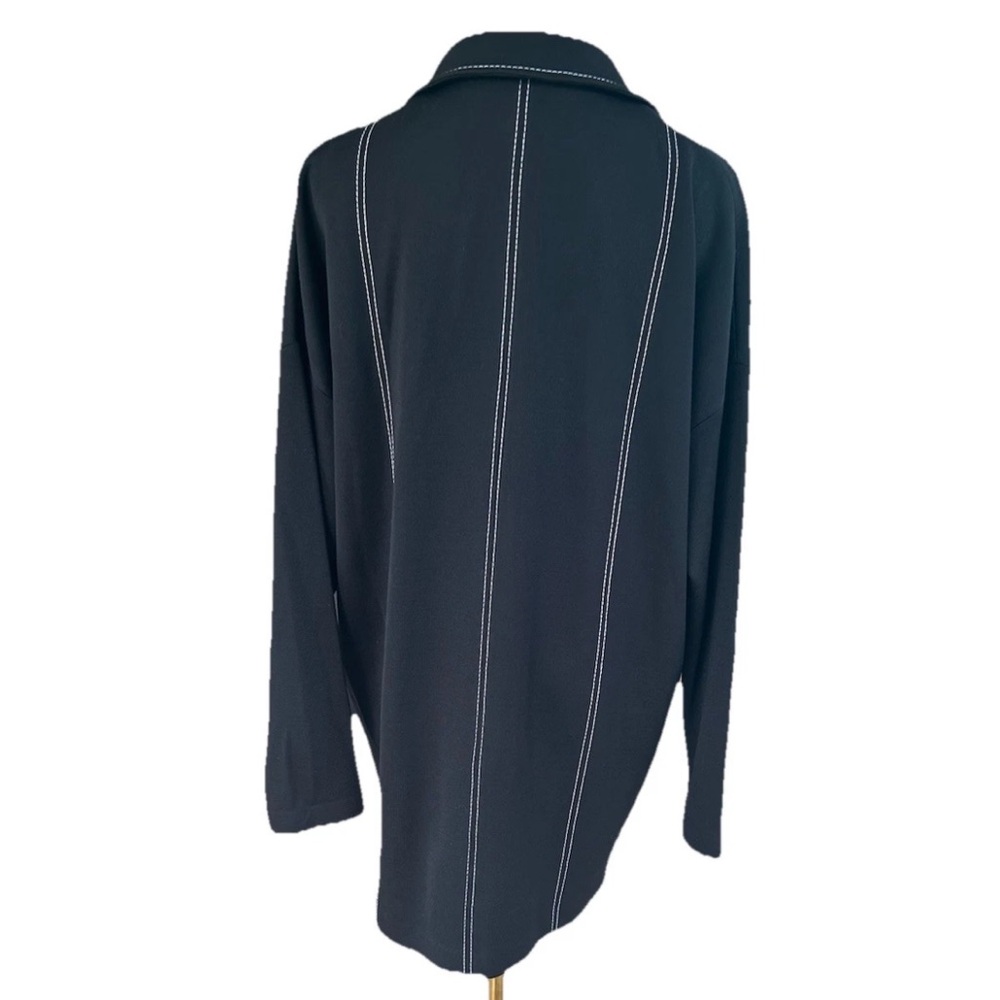 St. John Black Wool Blend One Button SingleJacket Size Small - Picture 7 of 12